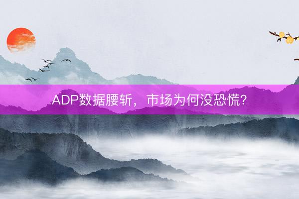 ADP数据腰斩，市场为何没恐慌？