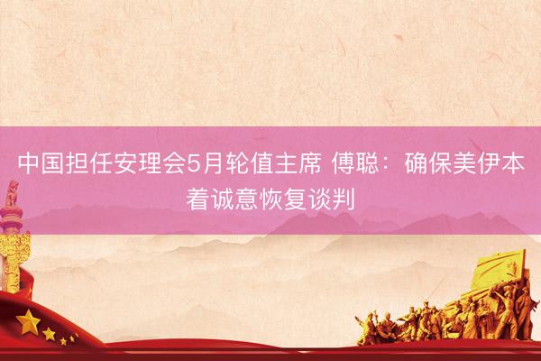 中国担任安理会5月轮值主席 傅聪：确保美伊本着诚意恢复谈判