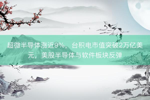 超微半导体涨近9%，台积电市值突破2万亿美元，美股半导体与软件板块反弹