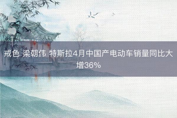 戒色 梁朝伟 特斯拉4月中国产电动车销量同比大增36%
