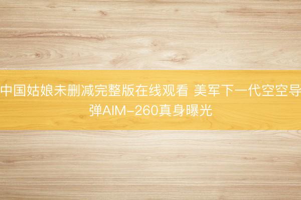 中国姑娘未删减完整版在线观看 美军下一代空空导弹AIM-260真身曝光