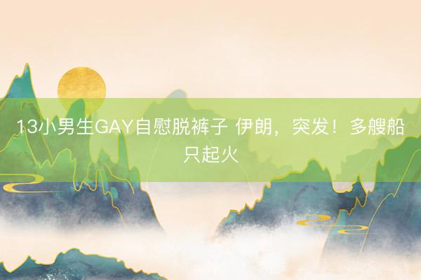 13小男生GAY自慰脱裤子 伊朗，突发！多艘船只起火