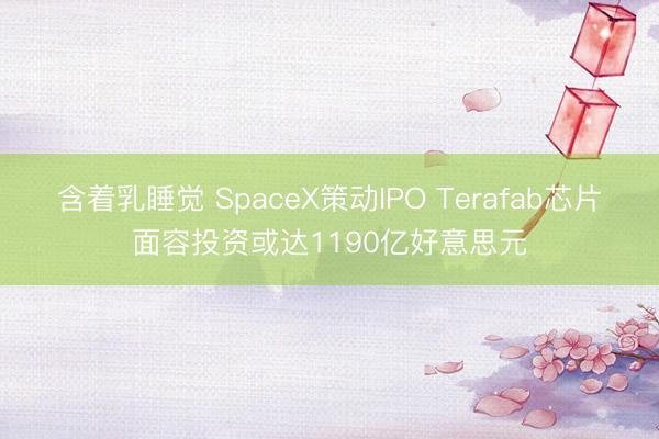 含着乳睡觉 SpaceX策动IPO Terafab芯片面容投资或达1190亿好意思元