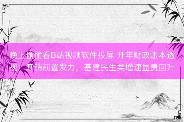 晚上偷偷看B站视频软件投屏 开年财政账本透视：开销前置发力，基建民生类增速显贵回升