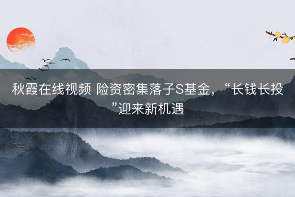 秋霞在线视频 险资密集落子S基金，“长钱长投”迎来新机遇