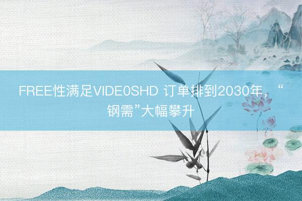FREE性满足VIDE0SHD 订单排到2030年，“钢需”大幅攀升