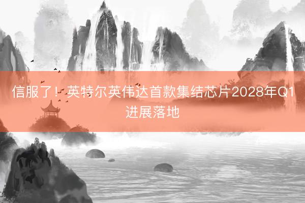 信服了！英特尔英伟达首款集结芯片2028年Q1进展落地